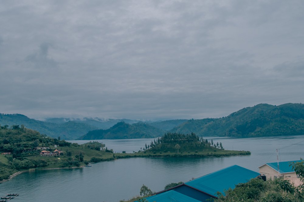 Lake Kivu landscape in Rusizi District, Rwanda